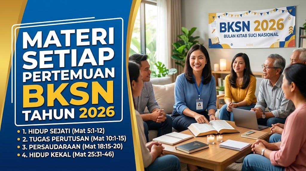 Pelayan Gereja Katolik sedang memegang Alkitab dan mendampingi umat dalam peremuan BKSN 2026