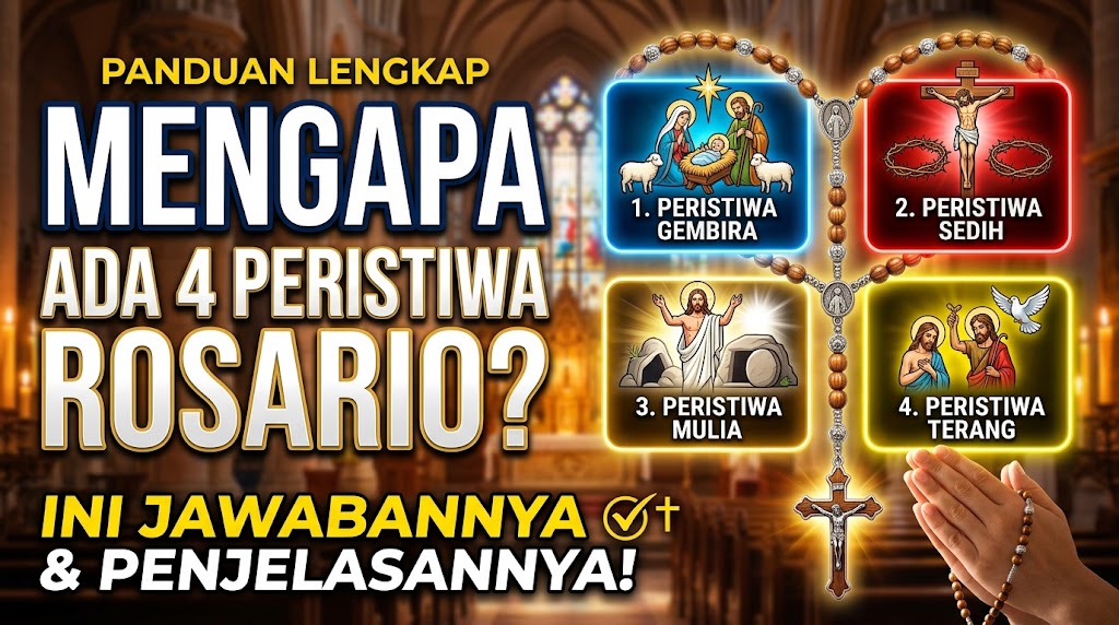Mengapa ada 4 peristiwa Rosario: Peristiwa Gembira, Terang, Sedih, dan Mulia